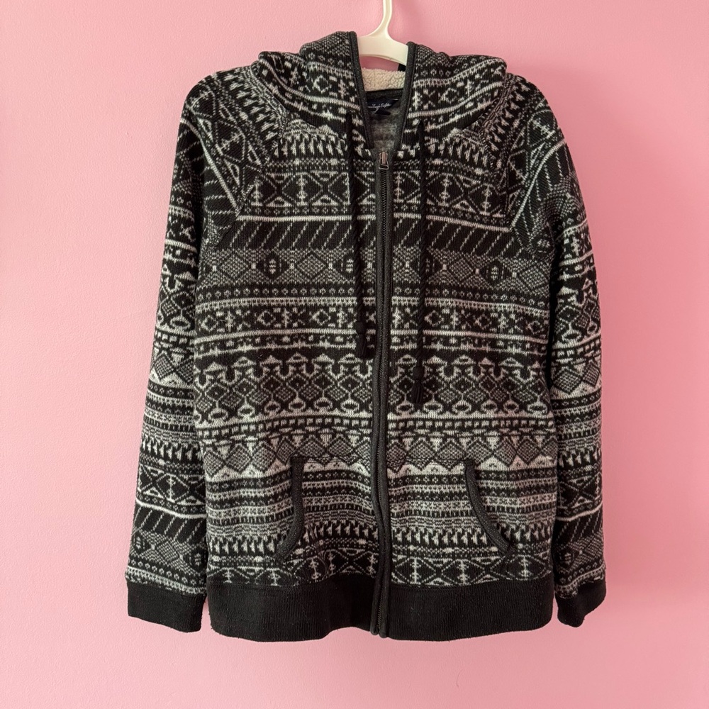 American Eagle Outfitters Gray Fleece Jacket